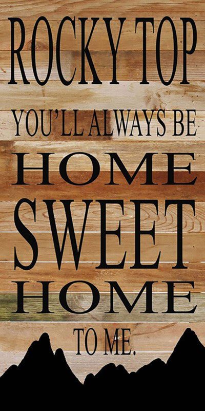 Rocky Top You'll always be home sweet home to me. / 12"x24" Reclaimed Wood Sign
