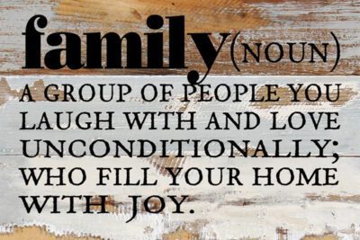 Family definition / 12x8 Reclaimed Wood Wall Art