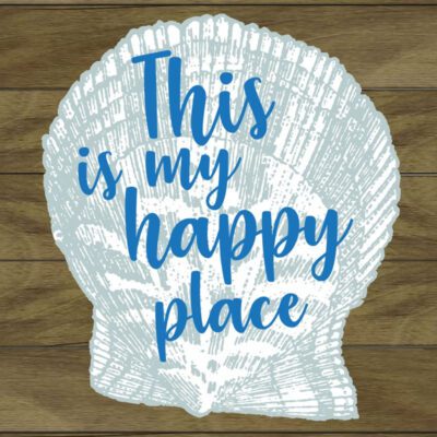 This is My Happy Place / 12x12 Indoor/Outdoor Recycled Plastic Wall Art