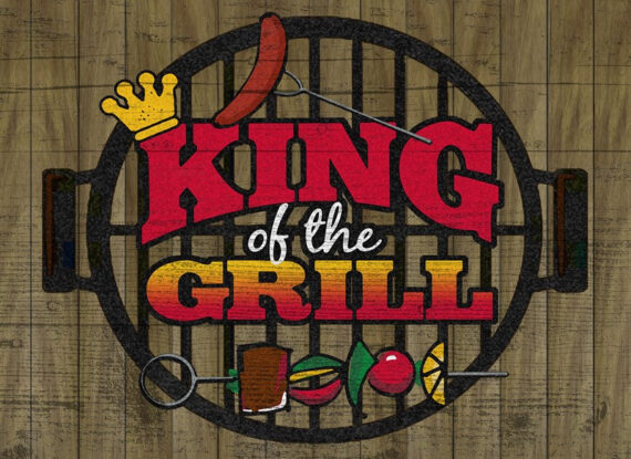 King of the Grill / 22x16 Indoor/Outdoor Recycled Plastic Wall Art