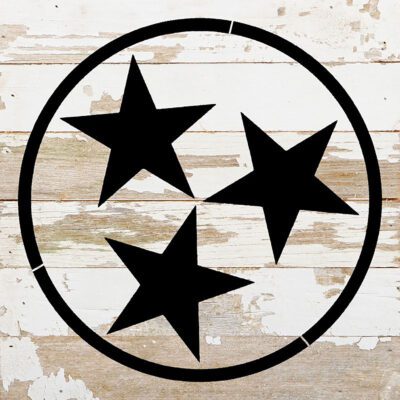Tennessee tristar symbol / 10"x10" Reclaimed Wood Sign