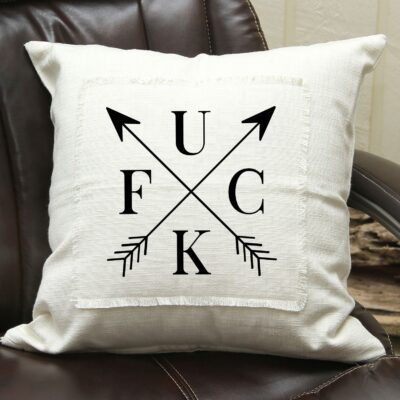 F*** Arrow / (MS Natural) Pillow Cover