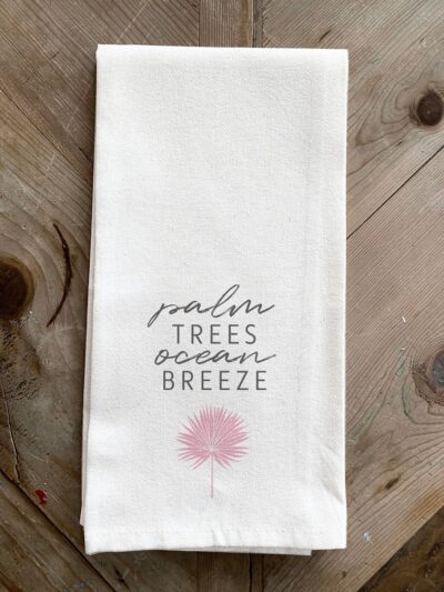 Palm Trees and Ocean Breeze / Kitchen Tea Towel