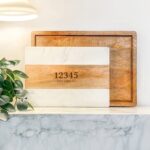 Postal Code / Marble & Wood Serving Board