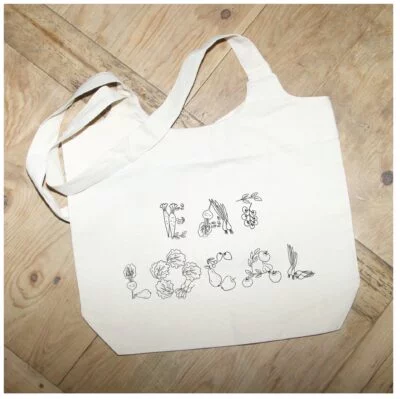 Eat local / Natural Tote Bag