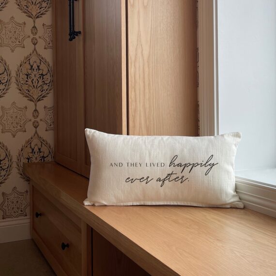 And they lived happily ever after / (MS Natural) Lumbar Pillow Cover