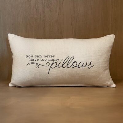 You can never have too many pillows / (MS Natural) Lumbar Pillow Cover