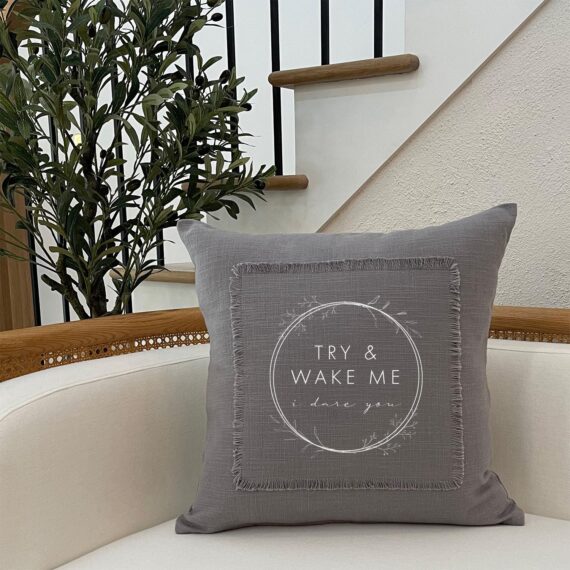 Try & wake me, I dare you / Pillow Cover