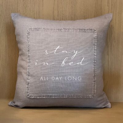 Stay in bed all day long / Pillow Cover