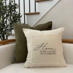 Home is a not a place it's a feeling / (MS Natural) Pillow Cover