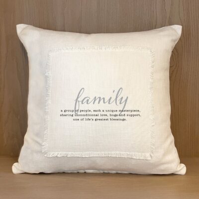 Family Quote / (MS Natural) Pillow Cover
