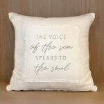 The voice of the sea speaks to the soul / (MS Natural) Pillow Cover
