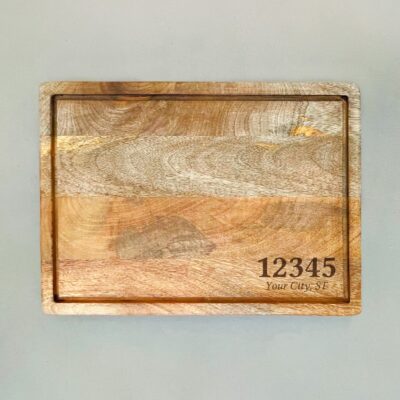 Postal Code / Rectangular Wood Serving Board