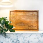 Gather Here with Grateful Hearts / Rectangular Wood Serving Board