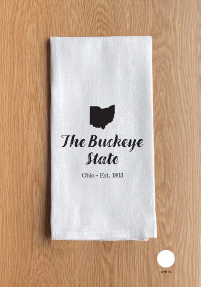 State Icon Towel with Sentiment Kitchen Towel