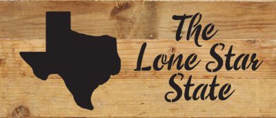 Custom State with State Moto 14x6 Natural Reclaimed Wood Wall Decor Sign