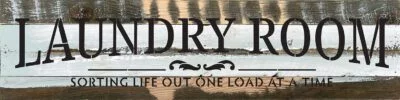 Laundry Room Sorting Life out one load at a time 24x6 Blue Whisper Reclaimed Wood Wall Decor Sign