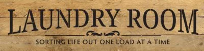 Laundry Room Sorting Life out one load at a time 24x6 Natural Reclaimed Wood Wall Decor Sign