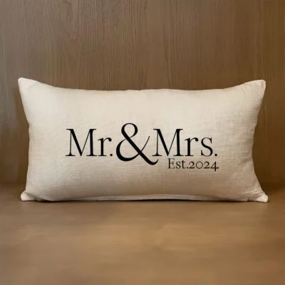 Custom Mr & Mrs Est Pillow