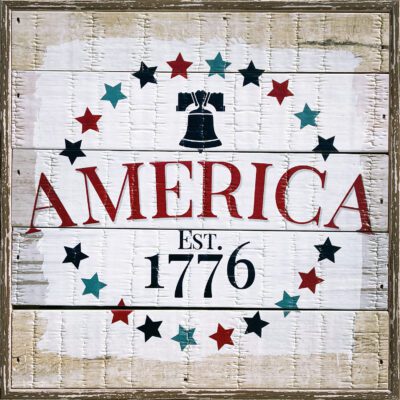 America Est 1776 8x8 Charleston Polystyrene Wall Décor