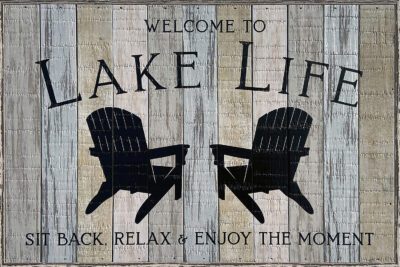 Lake Life (Chair Icons) 18x12 Charleston Polystyrene Wall Décor