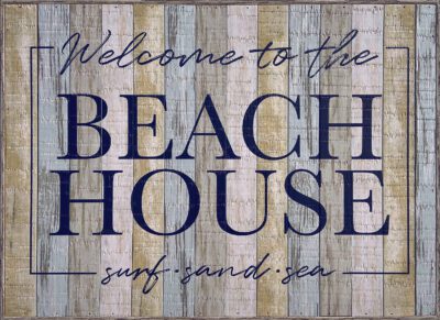 Welcome to the Beach House 22x16 Charleston Polystyrene Wall Décor