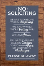 No Soliciting Rules 12x18 Old Forge Polystyrene Wall Décor