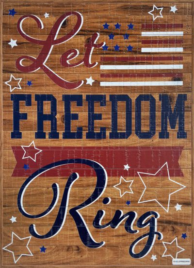 Let Freedom Ring 16x22 Old Forge Polystyrene Wall Décor