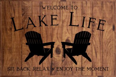 Lake Life (Chair Icons) 18x12 Old Forge Polystyrene Wall Décor