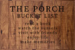The Porch Bucket List 18x12 Old Forge Polystyrene Wall Décor