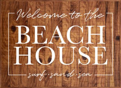 Welcome to the Beach House 22x16 Old Forge Polystyrene Wall Décor