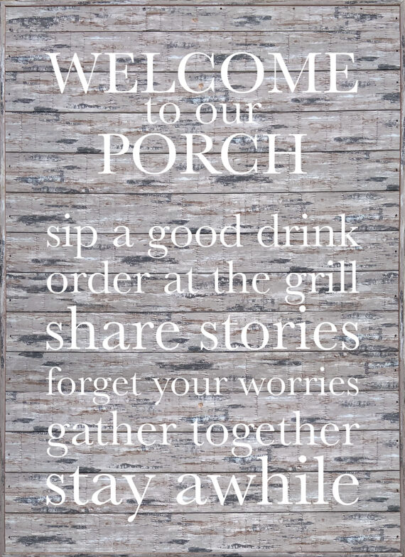 Welcome to our Porch 16x22 Sandpiper Polystyrene Wall Décor