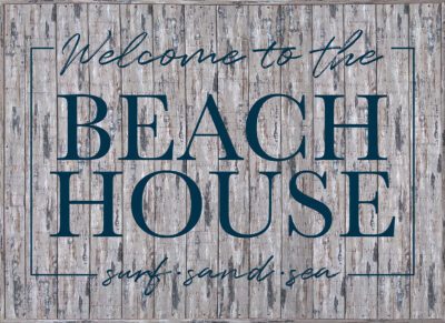 Welcome to the Beach House 22x16 Sandpiper Polystyrene Wall Décor