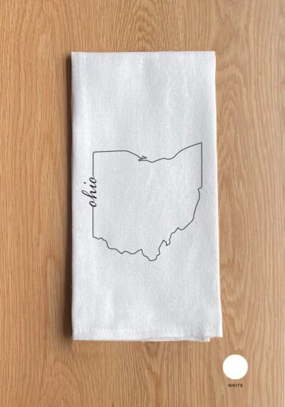 State Scripted Outline Kitchen Towel
