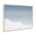 24 x 18 Framed Canvas - As Free as the ocean - Seaside Canyon Collection