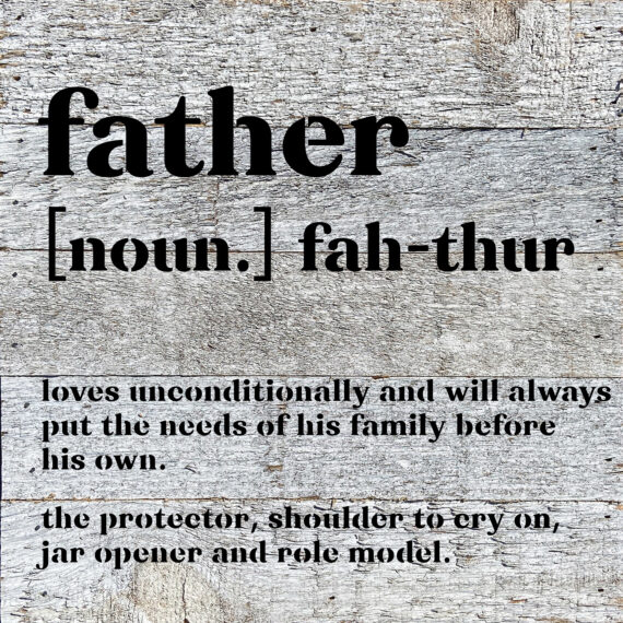 Father definition 10x10 Natural Reclaimed Wood Wall Décor