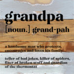 Grandpa definition 10x10 Natural Reclaimed Wood Wall Décor