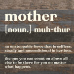 Mother definition 10x10 Natural Reclaimed Wood Wall Décor