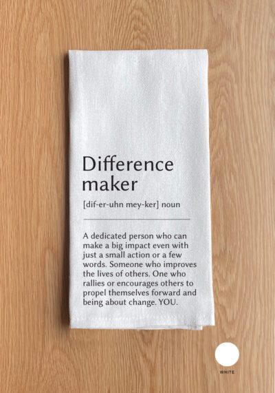 Difference Maker White Kitchen Towel