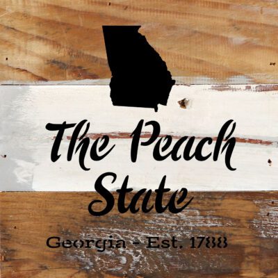 Custom State with Established date 6x6 Reclaimed Wood Wall Decor Sign