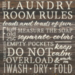The Laundry Room Rules 14x14 Reclaimed Wood Wall Décor