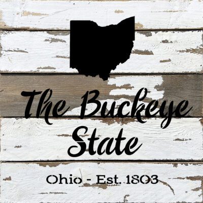 Custom State with Established date 14x14 Reclaimed Wood Wall Decor Sign